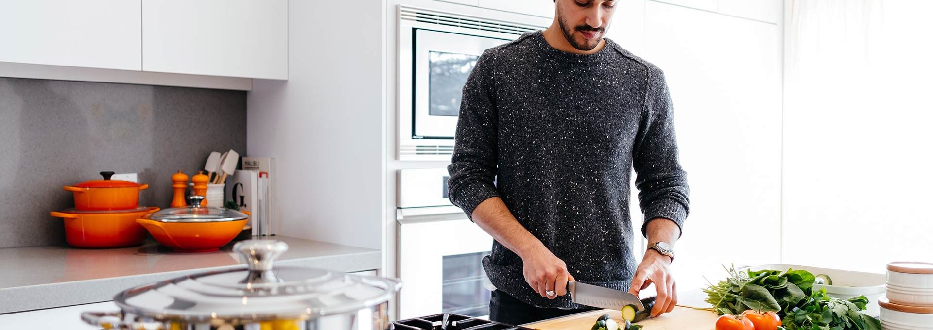 man working in the Kitchen